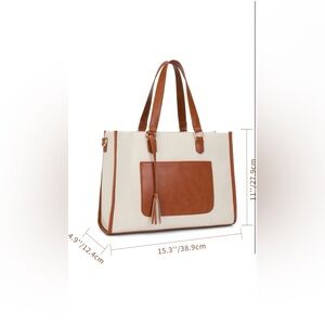 Laptop Tote Bag for Women, Canvas Work Tote Bags Large Computer Bag